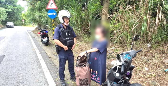 老妇迷途徒步10公里 桃园平镇警即时协助平安返家