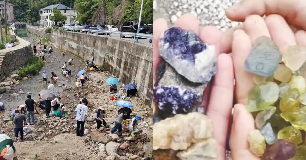 浙江小山村意外走紅 週末大批民眾去撿「寶石」（視頻）