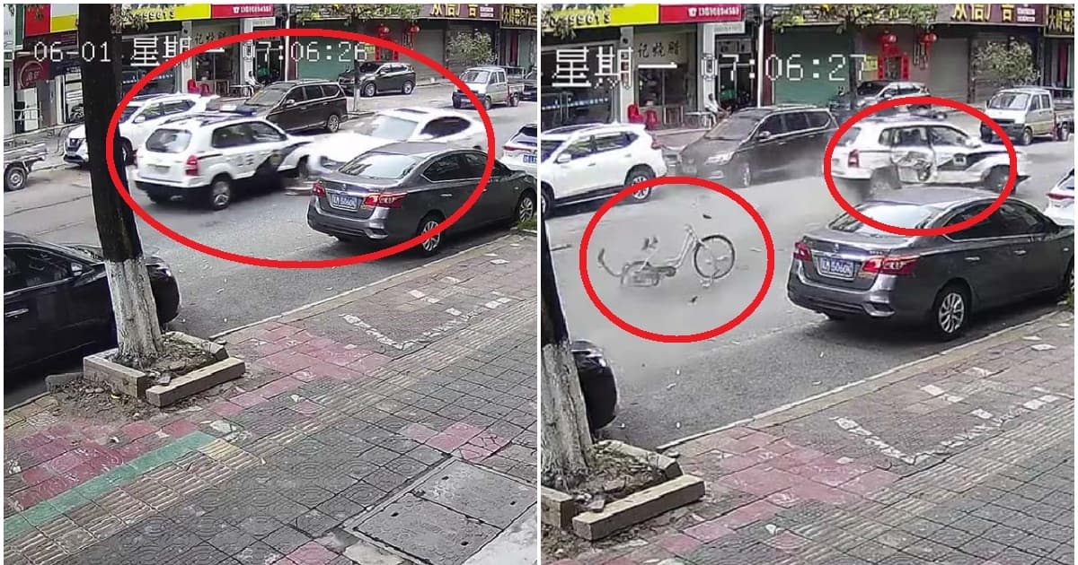 轿车顶单车狂奔一路火花 加速撞开警车逃逸（视频）