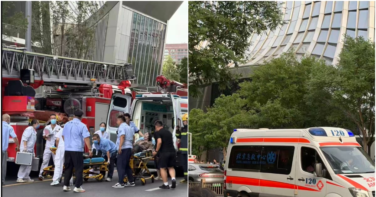 小飛機撞擊北京第一高樓 多人受傷 有人滿臉是血