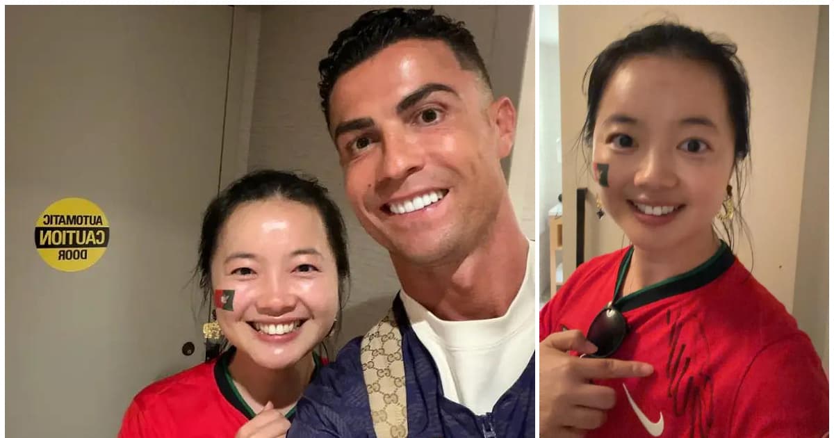 中国女球迷电梯遇C罗情绪激动 获超级待遇