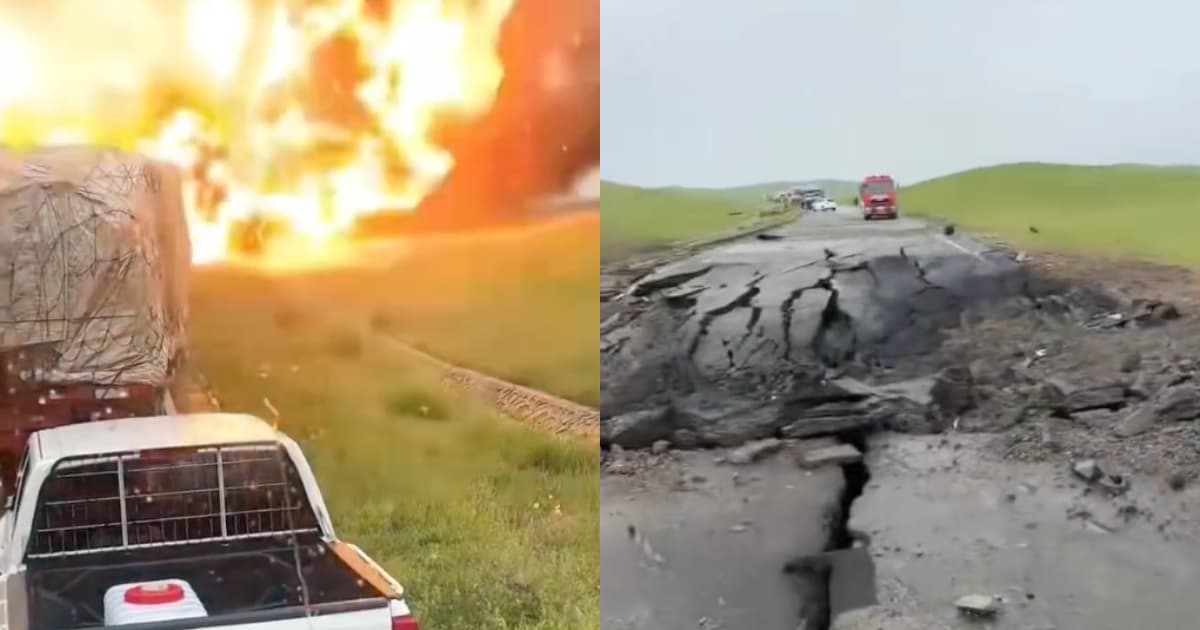 內蒙古運硝酸銨貨車爆炸起火 已致2死4傷（視頻）
