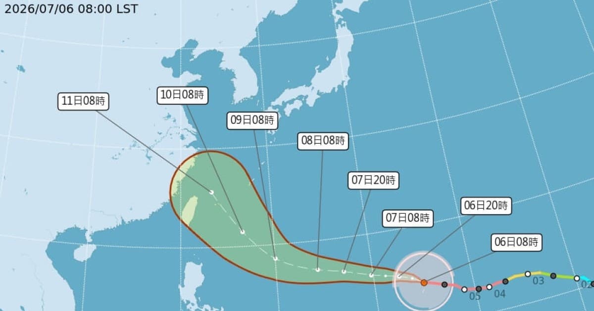 巴威逼近台灣或為中颱上限 暴風半徑涵蓋廣風速強
