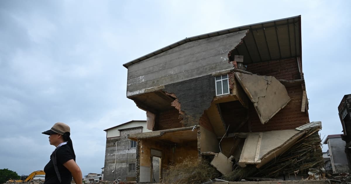 組圖：廣西六藍村災後慘景 村民無家可歸