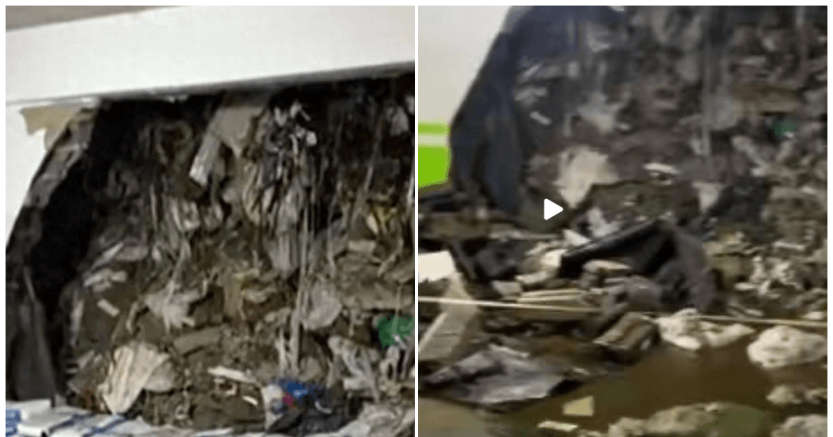 沈阳一小区车库坍塌 墙体填充物“竟是垃圾”