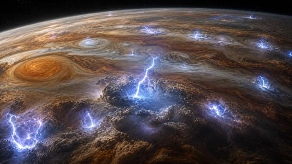 被云海覆盖的行星 闪电能量是地球的数百倍(图)