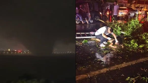 灾难连连 湖北龙卷风11死1失联 甘肃山体滑坡埋33人(图)