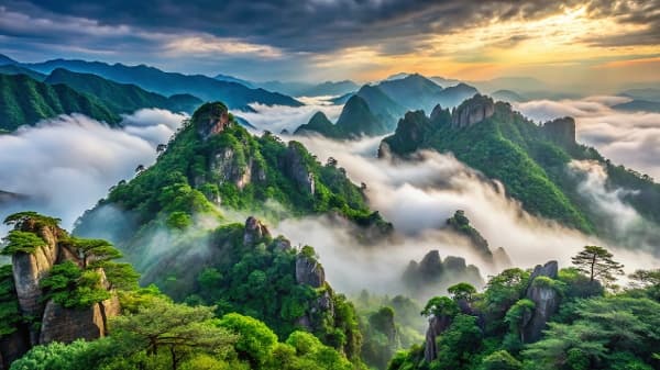 佛光道影真仙境 千古道场有庐山(图)