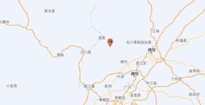 四川绵竹30分钟发生3次4级地震 民众:楼在晃