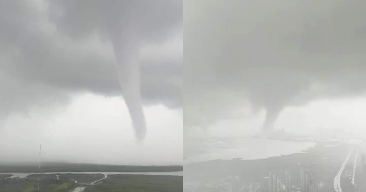 深圳沿海驚現巨大水龍卷 壯觀畫面曝光(視頻)