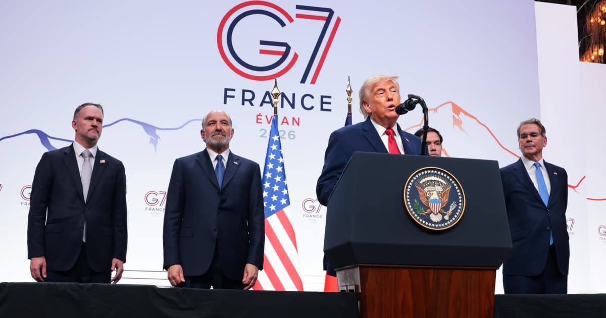 G7峰会记者会 川普:不存在3000亿美元换和平
