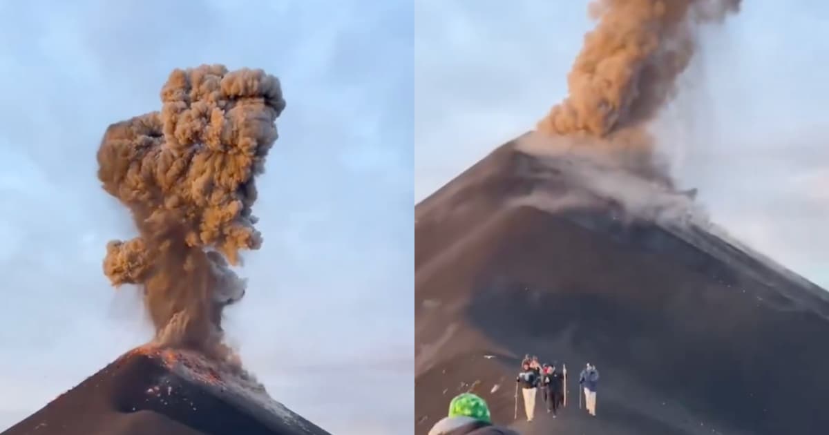危地馬拉火山爆發 熔漿從天而降 遊客瘋逃(視頻)