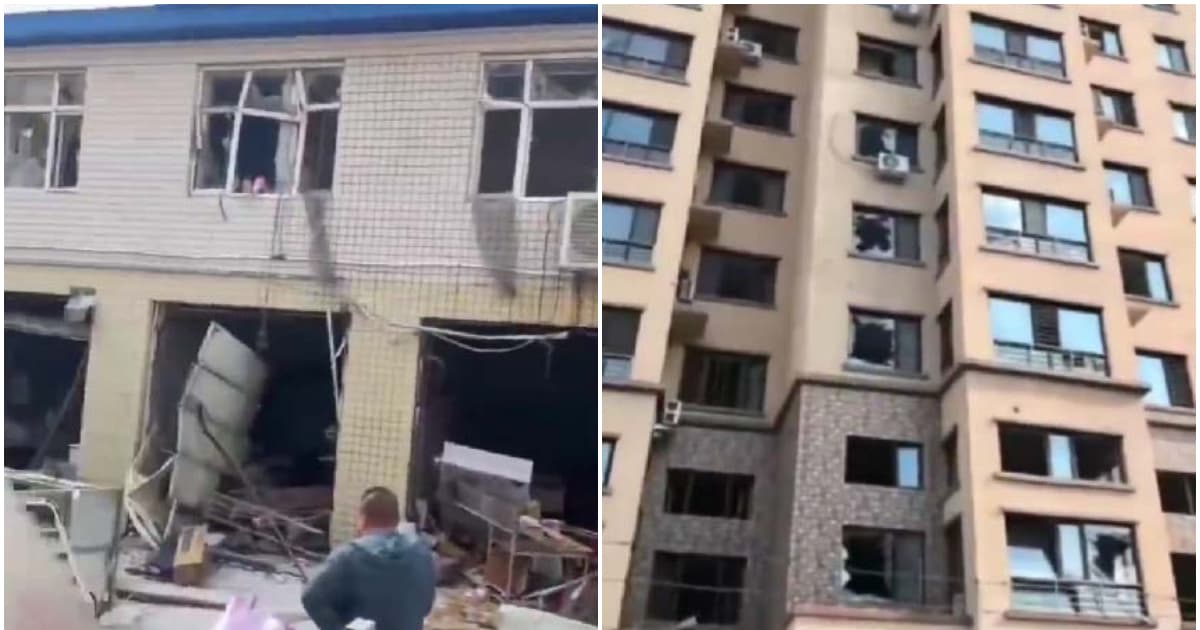 黑龍江綏化液化氣爆炸 六層樓門窗震碎(視頻)
