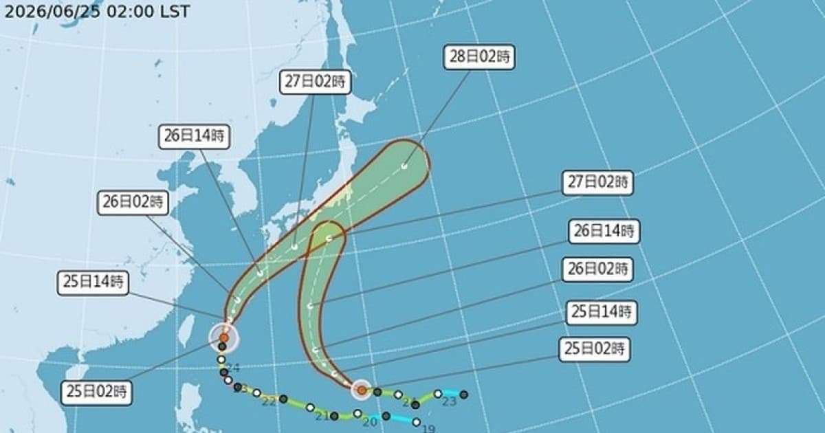 米克拉颱風今最近台灣!5縣市豪、大雨特報