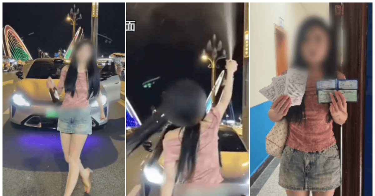 大陸網紅違停逆行「噴啤酒」拍片 遭傳喚