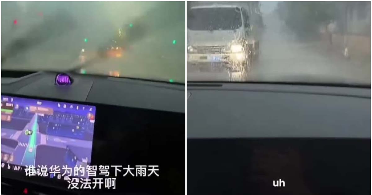 華為車雨天不能開智駕?小粉紅不服實測結果撞車(視頻)