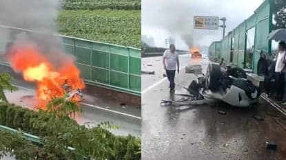 小米SU7云南高速解体爆燃 现场画面触目惊心(图)